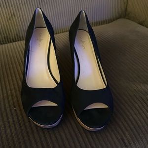 Cole Haan women’s black suede espadrilles - worn one time.  Size 11 medium.